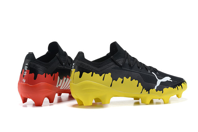 Chuteira Campo Puma Ultra FG Black/Yellow/Orange