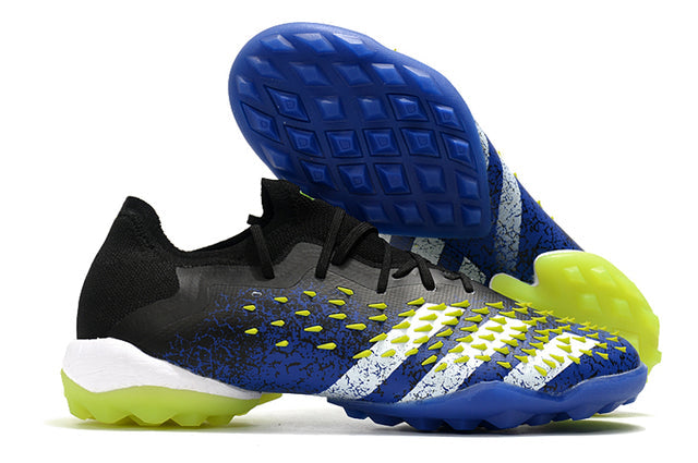 Chuteira Society Adidas Predator Freak .1 Black/Blue/Yellow - Low