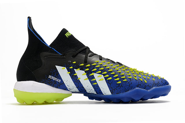 Chuteira Society Adidas Predator Freak.1 FG Black/Blue/Yellow - Cano Alto