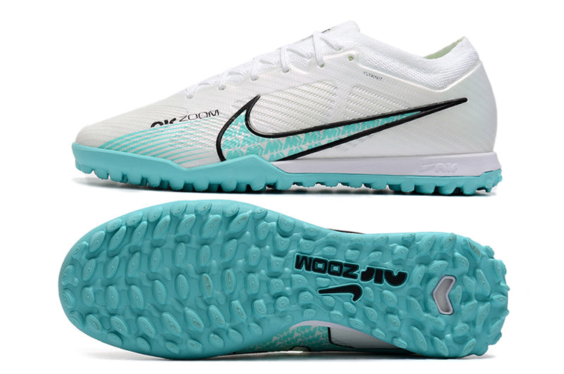 Chuteira Society Nike Air Zoom TF Branco/Azul - Low